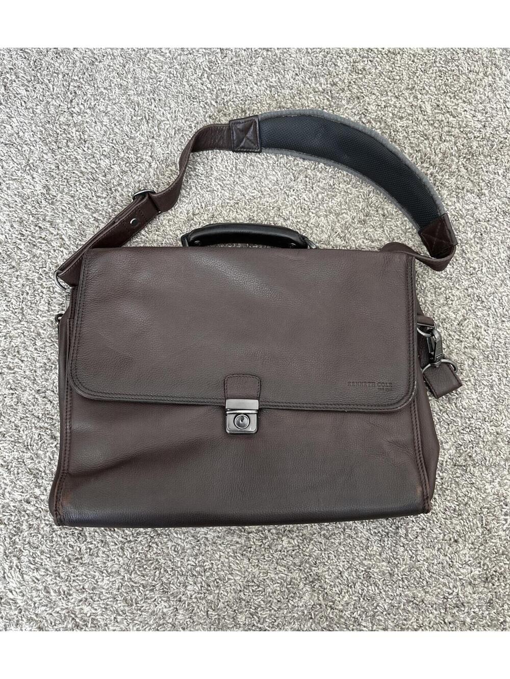 Kenneth Cole Briefcase/Laptop Bag Reaction Genuine Leather Dark Brown